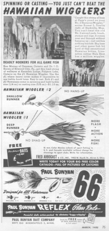 Ad for Hawaiian Wigglers from March 1952 issue